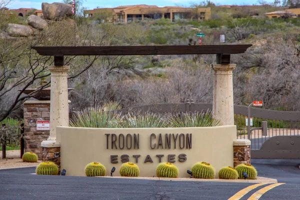 Scottsdale Arizona Stany Zjednoczone Maja 2019 Troon Canyon Estates — Zdjęcie stockowe