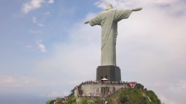Rio De Janeiro Brezilya, İsa 'nın Havadan Bakışı İsa' nın Kurtarıcı Heykeli