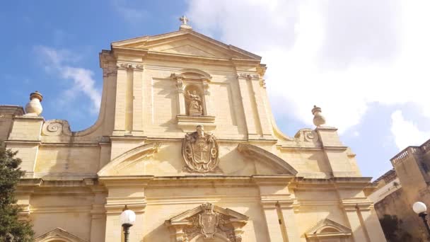 Church of St Dominic and Blessed Virgin, Rabat, Malta. Game of Thrones Red Keep — Stock Video