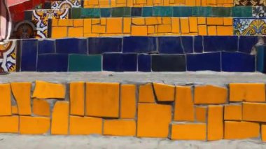Escadaria Selaron. Rio De Janeiro, Brezilya. Renkli Sanatsal İstatistikler