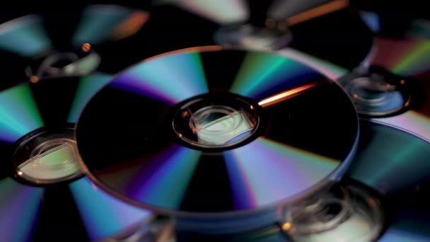 CD ve DVD Dijital Çokluortam ve Veri Depolama. Kaydedilebilir Ortamı Kapat — Stok video