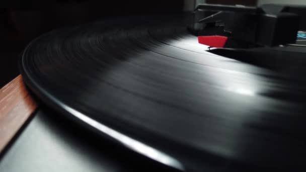 Jehla na vinylové gramofonové gramofonové gramofonové gramofonové gramofonové desce — Stock video