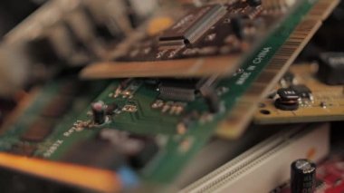 Eski Bilgisayar Donanım Parçaları, Elektronik Atık, Döndürme Kapatma, Tam Çerçeve