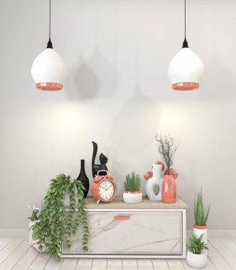 poster granit dolap ve frame.3d render kadar mock