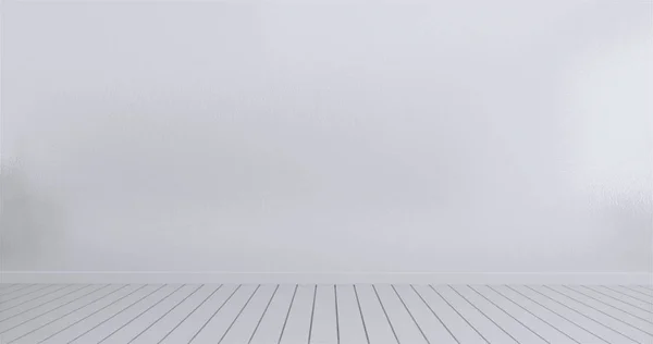 Mock up lege kamer witte muur achtergrond. 3D-rendering — Stockfoto