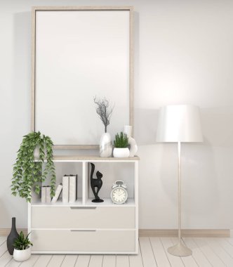 poster granit dolap ve frame.3d render kadar mock