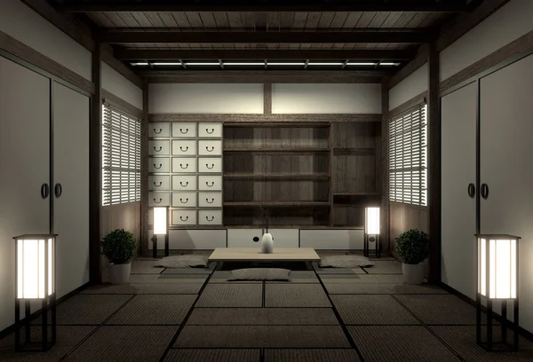Habitación original de estilo japonés, Showa era, Diseño con la mejor J — Foto de Stock