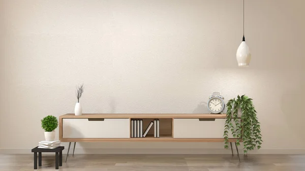 Zen modern empty room,minimal design japanese style. 3d renderin — Stock Photo, Image