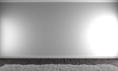 Modern parlak oda iç. 3D render