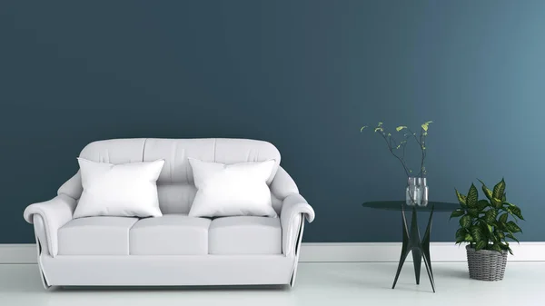 Living Room interior with gray fabric sofa and pillows on modern — Stock Photo, Image