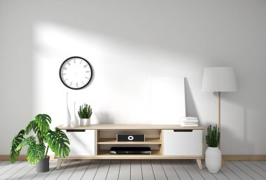 Modern boş oda Japon Tv kabini - zen tarzı, minimal des