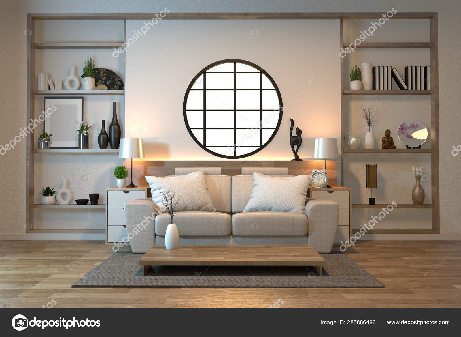 Large XXL print Stone Serenity II - Zen-style composition with stones and  bamboo - bimago, image size:1600x1168