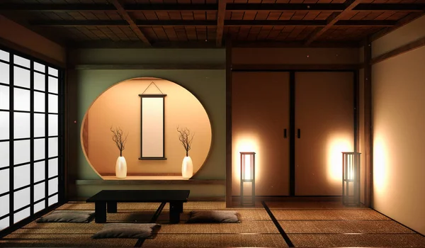 Japan style living area in luxury room or hotel japanese style d