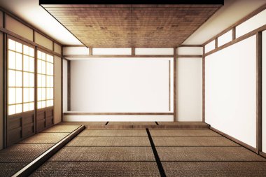 alay, Japon boş oda en süper güzel. 3d render