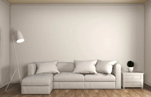 Mock up Wohnzimmerdekoration japanischen Stil, minimale z entworfen — Stockfoto