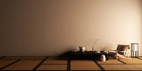 Mock up, Designed specifically in Japanese style, empty room. 3D