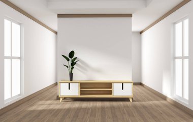 dolap tasarımı, beyaz ahşap beyaz duvarile modern oturma odası