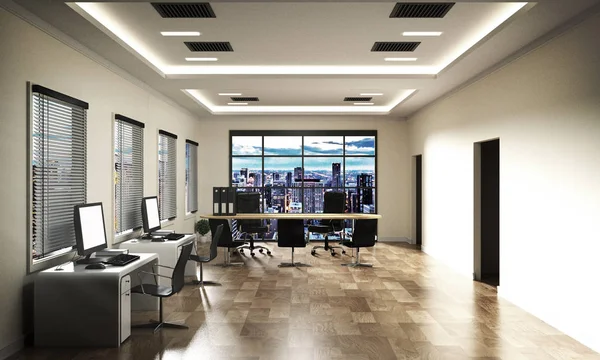 오피스 비즈니스 - 아름다운 회의실 과 회의실 테이블, m — 스톡 사진
