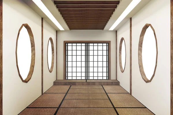 Mock up, Designed specifically in Japanese style, empty room. 3D
