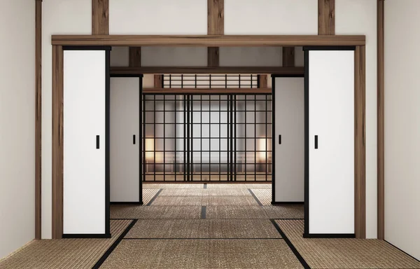 Habitación de estilo japonés diseño interior original. Renderizado 3D —  Fotos de Stock
