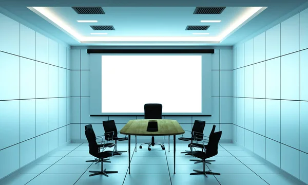 Büro-Besprechungsraum und Konferenztisch, mod. — Stockfoto