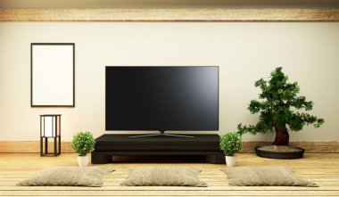 Tv Japonya - Lam ile oda Japon tarzı düşük masada Smart Tv