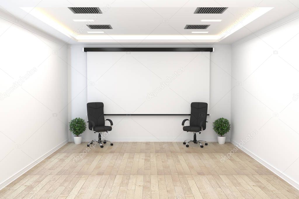 Board room - empty office concept , business interior with chair