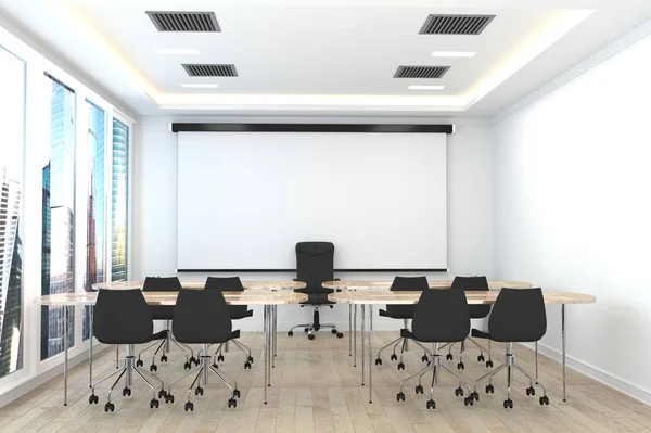 Irodai Business-gyönyörű szoba-konferenciaterem belső tere — Stock Fotó
