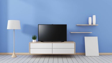 Boş siyah ekran lı Akıllı Tv, modern 
