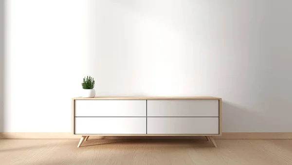 Modern boş oda Japon Tv kabini - zen tarzı, minimal des