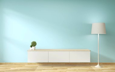 Nane oda modern tropikal tarzı TV raf-boş oda Interio