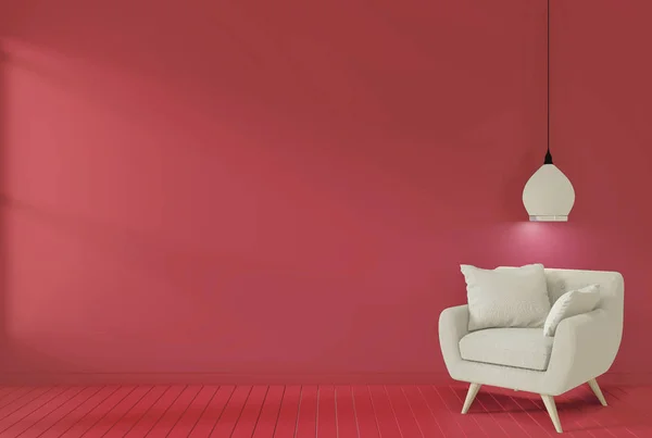 Salon moderne vide avec oreiller sur le fauteuil et le toit de la lampe .3 — Photo