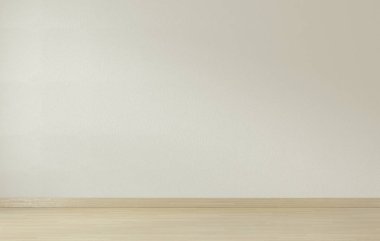 beyaz duvar ve ahşap zemin, 3d render