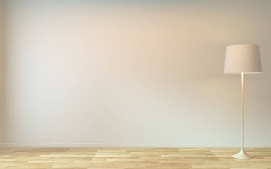 Boş oda zen minimal tasarım.3d render