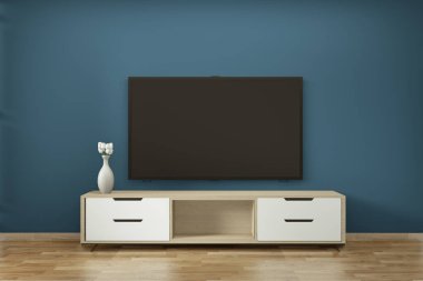 Zen modern boş oda janapese minimal tasarımlar, 3d Tv kabini