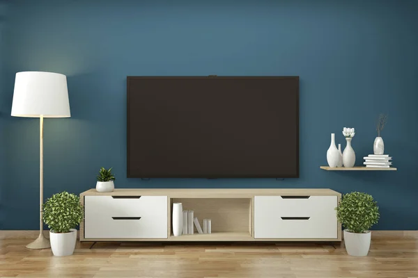 TV-skåp i Zen modernt tomt rum janapese minimal Designs, 3D — Stockfoto