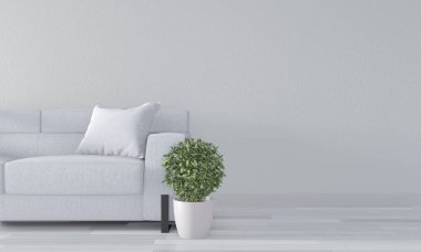 Modern oda iç beyaz kanepe ile beyaz oda kadar Mock.3d re