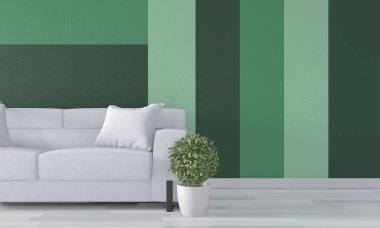 Yeşil oda Geometrik Duvar Sanat Boya Tasarım renk tam s Fikirleri