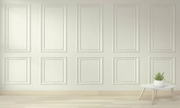 Kalıplama ile boş modern çağdaş oda ve tasarım duvarı .3d 