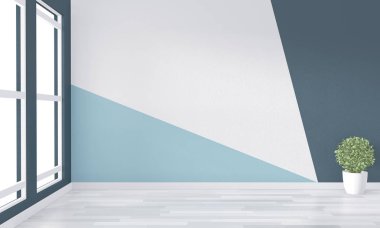 Boş oda Geometrik Duvar Sanat Boya Tasarım renk tam s Fikirleri