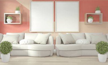 Oturma odası, Geometrik Duvar Resim Tasarımı