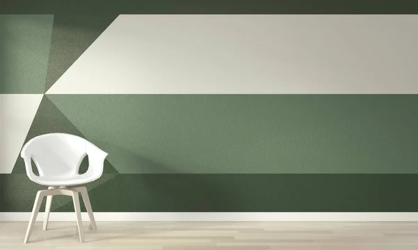 Ideeën van een levende groene kamer Geometrische Wall Art Paint Design kleur — Stockfoto