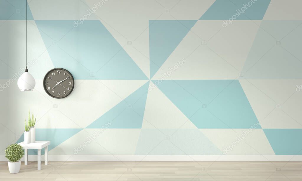 Ideas of light blue and white living room Geometric Wall Art Pai