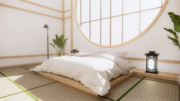 マルチファンクションルームのアイデア日本の部屋のインテリアデザイン3Dレンダリング — ストック写真