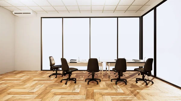 Bürogeschäft Schöner Sitzungssaal Und Konferenztisch Moderner Stil Rendering — Stockfoto