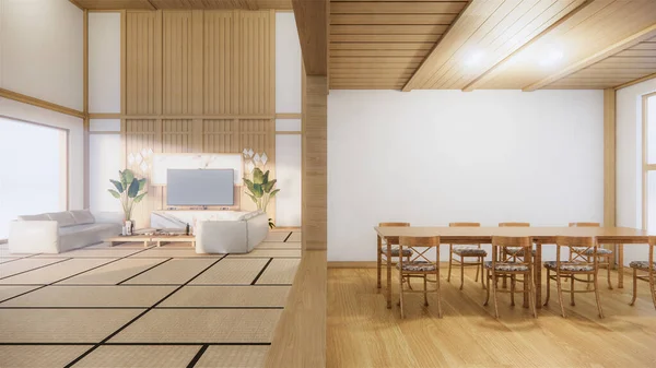 Cena Multi Função Quarto Ideias Quarto Japonês Design Interior Renderização — Fotografia de Stock