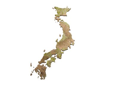 Japonya Haritası 3D Gerçekçilik 3D oluşturma