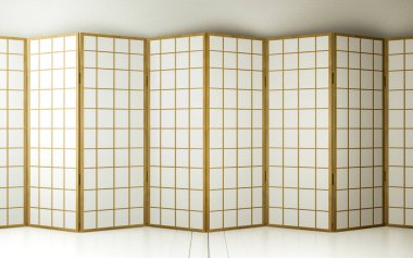 Japon bölme kağıdı ahşap dizayn oturma odası tatami zemin 3D