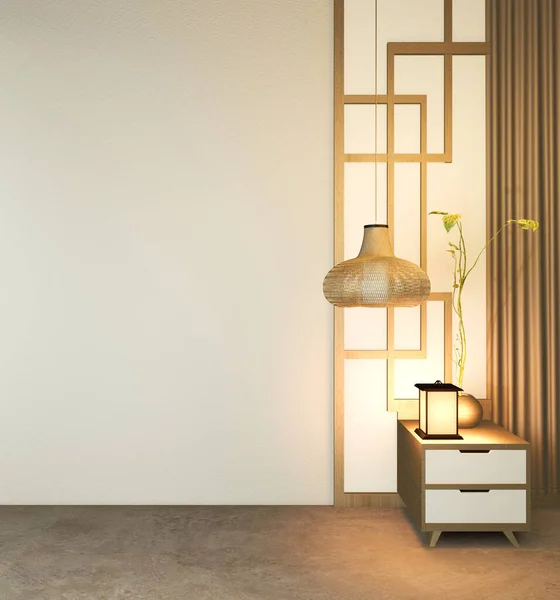 modern empty room,minimal design japanese style. 3d rendering
