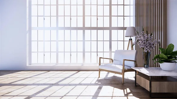 Décoration Chambre Dans Style Japonais Combiné Avec Style Moderne Avec — Photo